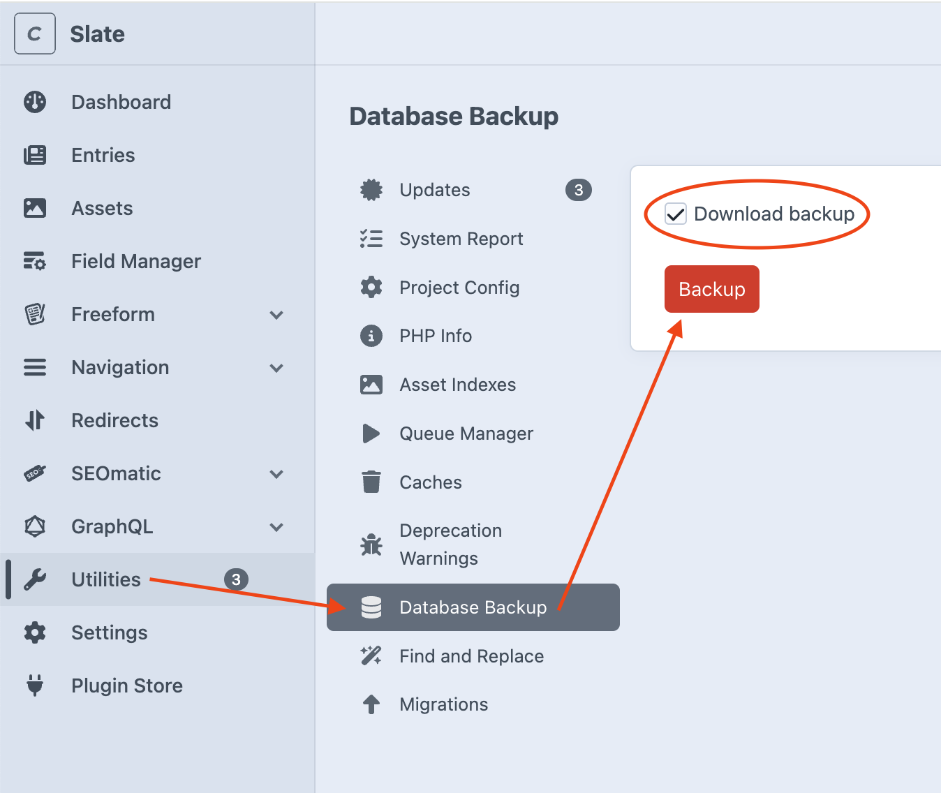 Craft dl backup
