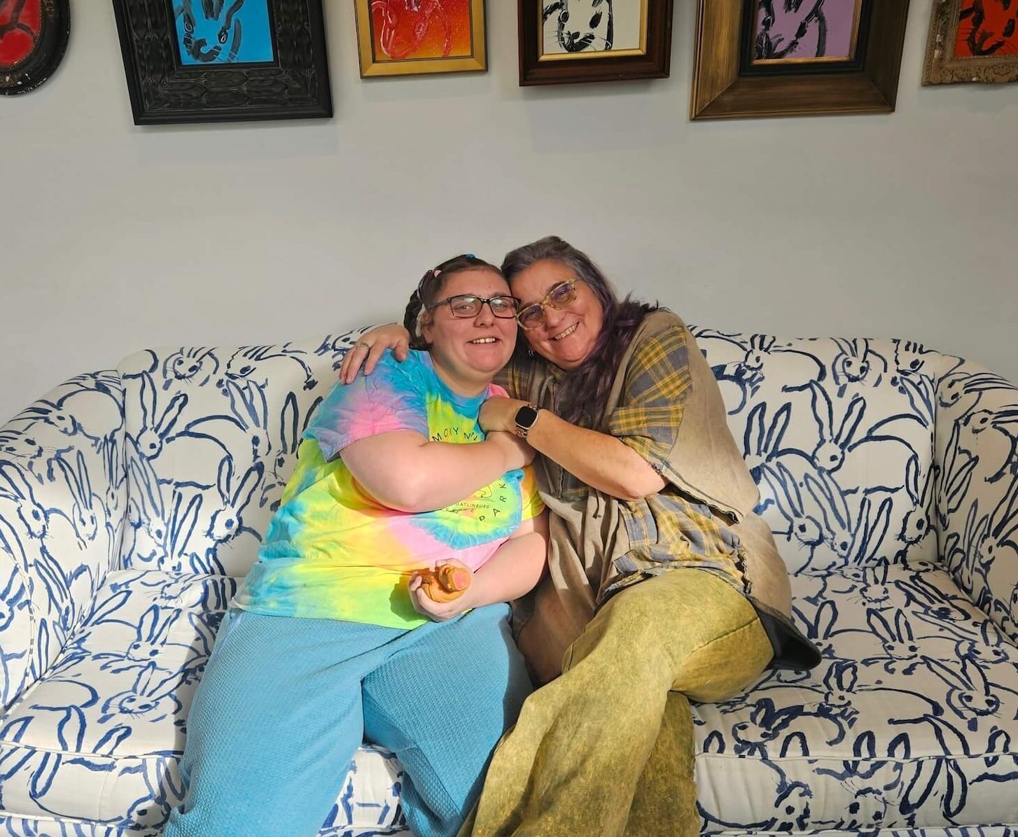 Parent provider on couch